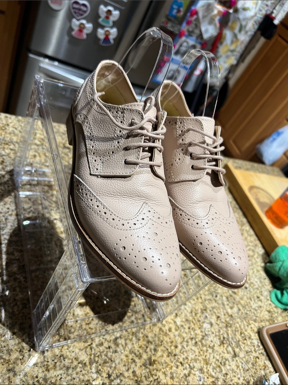 ASOS Women’s Brogue Derby Shoes - Light Beige